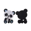 Brinquedos mordedores de bebê mordedor de silicone 10 pçs panda cartoon livre de bpa silicone de grau alimentício pingente de dentição chocalho para acessórios de bebê brinquedos 230601