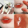 Lucidalabbra Portachiavi Gelatina Specchio Simpatico Orso Acqua Leggera Rossetto liquido Impermeabile Tazza antiaderente Smalto Labbra Cosmetici per il trucco