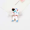 Space Emalj Pin I Need My Space Cup Brooch Astronaut Rocket Pins Lapel Christmas Kids Gift Brosches Badge Jewelry