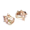 Stud New Fashion Cut Pink Purple Amethyst Olive Green Peridot Hook Earrings for Women Wedding Designer Jewelry