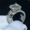 Band Rings Super Shining Women Men Fashion Ring Exquisite Silver Color Inlaid Zircon Stones Wedding Rings for Women Engagement Jewelry J230602