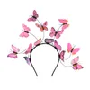 Exaggerated simulation butterfly headband hair accessories for children's Mori Xianmei colorful butterfly headband wreath birthday giftX MZ-0038
