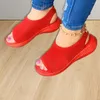 Sandals 1 Pair Wedge Wearable Footwear Open Toe Thickening Women Flat Shoes Beach Supplies Woman