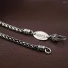 Kedjor Real 925 Sterling Silver 3mm Wheat Link Chain Men's Necklace 21.6 tum stämplade