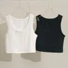 Black white womens Sleeveless Designer Woman Tees Shirts Tank top Women Slim Vest Shirt 100% cotton Tshirts Design Summer Lady Short Tops Breathable size L-S