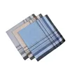 Handkerchiefs Pure Cotton Mens Plaid Striped Square Handkerchiefs Vintage Plaid Classic Pocket Sweat-absorbent handkerchief Nostalgia10pcslot 230601