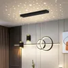 Lampy wiszące nowoczesne światła jadalni LED Black Gold do Komuty Wysp Kable Regulowane lampa wiszące 110 V 220V