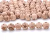 Baby Teethers Toys 50Pcs Beech Wooden Beads 16mm Twosided Printed Rainbow Animal Pattern Round Teether for Pacifier Chain Teething Necklace 230601