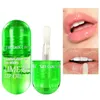 Szybkie włosy Puff Natural Make Lip Gloss Zielony cytrynowy kapsułka olej kremowy i nawilżający szklany żel do ust dla dziewcząt
