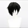 Cosplay Wigs Hsiu Brand Dazai Osamu Wig anime Bungo Stray Dogs Cosplay أسود قصير الشعر الألياف الاصطناعية العلامة التجارية Wig Cap 230602