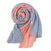 Sciarpe Hijab Sciarpe da donna Patching Colore Stropicciato Scialle lungo Punto femminile Gradiente all'ingrosso Quattro stagioni Foulard universale per protezione solare