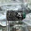 50 % Rabatt auf Designerschmuck, Armband, Halskette, Ring, Gartenkopf, Malachitgrün, komplexes Muster, Tierjahrsring, neuer Schmuck