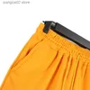 Shorts Masculino Laranja Bordado Shorts Rhude Masculino Feminino Calção Rhude com Cordão de Melhor Qualidade T230602