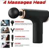 Mini Massage Gun Vibrator Voor Spieren Massag Gun 4 Koppen Elektrische Hoge Frequentie Percussie Handheld Massager Fascia L230523