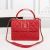 Ladies Classic Flap Shoulder Bag Fashion Luxury Caviar Leather Designer Handbag Black Red Crossbody