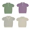 Tshirts Children Sweater Tシャツ女の子の男の子夏の春のファブブランドベビーニットティートップキッズ服シリーズ230601