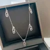 Ketting voor dames Designer Diamant Klassieke stijl Verguld Sterling Sier Hoogste tegenkwaliteit Nooit vervagen Premium geschenken met doos 013