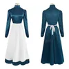 Anime Costumes Anime Howl's Moving Castle Cosplay Sophie Hatter Come Long Dress Apron Women Maid Halloween Come Z0602