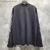 Erkek Hoodies Sweatshirts Uzun Kollu Vetements Erkek Kadın Siyah T-Shirt Gotik Baskı Tişört Geri Nakış VTM Üstler T230602