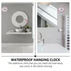 Wanduhren Sucker Clock Outdoor Badewanne Wasserdichte Saugbetriebene Antibeschlag-PVC-Büro