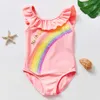 Children's Swimwear High quality 4-16Y one piece girl swimsuit children's beach suit P230602