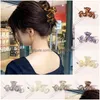 Clamps Korean Acetate Hair Claws Women Vintage Acrylic W Style Barrette Geometric Clip Big Hairpin Fashion Accessories Drop Delivery Dhsw7