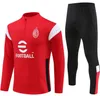 2023 2024 AC Milan Tracksuit Jerseys Tuta Maglia 23 24 AC Milan Training Suit Suretement Foot Camiseta Jerseys Chandal Kit 축구 남자와 어린이 Uomo Calcio Maillot