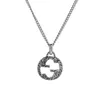 50% off designer jewelry bracelet necklace ring carved pattern hemp rope 925 interlocking pendant couple sweater chain tide