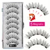 Verktyg MB Anniversary 5 Magnetiska ögonfransar med pincett Natural Wispy Faux Cils Magnetique Mink Lashes Professional Eye Lashes Set