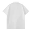 Lyxdesigner Mens Casual Shirt Fashion Classic Checker Tryckt skjorta Mens vår sommarpolo hals kort ärm