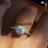 Bandringe Luxus S925 Silber VVS1 Ringe für Frauen 2021 Anillos 2 Karat Bizuteria Silber Schmuck Edelstein Diamant Ring Bijoux Femme J230602