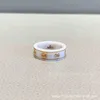 Nuovi gioielli firmati 2023 bracciale collana anello stesso anello coppia in filo d'oro placcato in oro bianco nero in ceramica nuovi gioielli