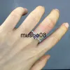 Band Rings Exquisite Crispy Moissanite Gemstone Ring Female Jewelry Gift Engagement Ring Six Prong Set Is More Shiny Than Diamond Gift J230602