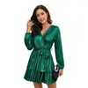 Casual Dresses Women Sexy V-Neck Mini Sequin Summer Boho Evening Lantern Sleeve Dress Halloween Ladies Party Costume Vestidos Plus 3XL