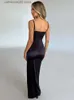 Party Dresses Satin Sexig backless korsett slip midi klänning för kvinnor sommar 2023 natt elegant kvällsfest klubb damer slits prom långa klänningar t230602