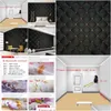 Duvar Kağıtları Özel Duvar Duvar Alanları 3D Siyah Lüks Yumuşak Çanta Deri P O Oturma Odası Yatak Odası TV Arka Plan Ev Dekoru Dural DHWFM