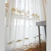 Vorhang im chinesischen Stil, Pavillon-Stickerei, Fenstervorhänge für Wohnzimmer, Schlafzimmer, Arbeitszimmer, raumhohe Erker, fertig