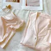 Sexig pyjamas 2022 Nytt is Silk Pyjamas Ladies Summer Short-Sleeved Shorts Home Clothes Satin Tvådelar Set J230601