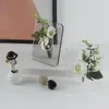 Jarrones florero creativo soporte transparente elegante escritorio Floral planta Ornamental