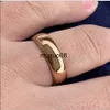 Band Rings Classic Rose Gold Color Tungsten Wedding Ring for Women Men Carbide Engagement Band Dome Polerad Finish Width 8mm 6mm J230602
