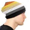 Basker coola vinter varma kvinnor män som stickar hatt vuxna unisex solid björn stolthet flagga skallier mössor mössor gay hbt glbt bonnet hattar