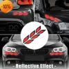Billaddare 6st/set Universal Reflective Stripe Stickers för bilfender Hood Bumper Night Decal Safety Varning Kolfiber Tillbehör