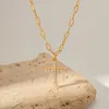 Newest Cross Pendant Imitation Pearl Bead Splicing Necklace Stainless Steel Paperclip Chain Jewelry