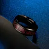 Pierścienie zespołowe fajne czarne tungsten Wedding Dragon Ring Zestaw do par stali nierdzewnej InLay Blue Carbon Fibre Metal Rock Pierścienie Anillos J230602