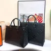 Designer Damestas Reliëf Zwarte bloem Monogrammen ONTHEGO GM MM Tassen louise Handtas viuton Portemonnee Tote Schouder Crossbody vitton Vrouwelijke Rugzak ONDERWEG