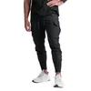 Pantaloni da uomo polsini a costole lunghe a costolette comode versatili uomini casual fitness jogger sciolti che jogging streetwear