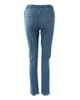 Dżinsy dżinsowe wycięcie sznurka rozryte chude kobiety wiosna lato 2023 dżinsowe spodnie ołówka