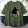 メンズTシャツキラーブラックキャット驚いたメンズTシャツ面白い印刷服ファッションS-xxxl男性Tシャツ特大のカジュアルメンTシャツJ230602