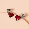 Charm Lost Lady New Fashion Devil's Wings Boucles d'oreilles en forme de coeur Bijoux pour femmes Direct R230603