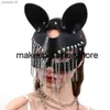 Masaj Seks Oyuncak Kadın Maskeleri Cosplay Cat Bunny Kulak Tasarım PU Deri Kulüp Kadın Sevimli Gotik BDSM Süslü Elbise Partisi Yetişkin Çift Oyunu L230518